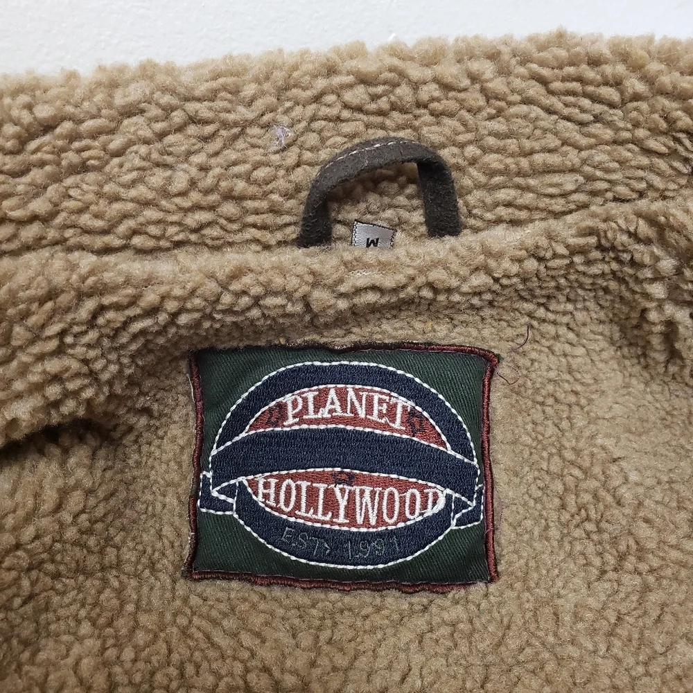 Planet Hollywood Orlando Mens Jacket Sherpa Lined Size Medium - Picture 7 of 9